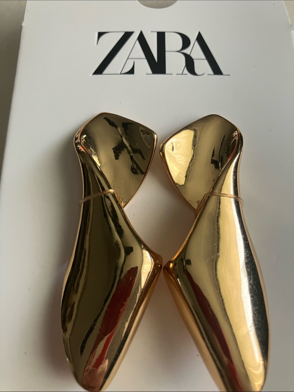 Zara Goldtone twist earrings